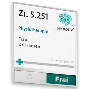 Aluminium Türschild mit Belegt- und Freianzeige von werbeland aus Wildeshausen